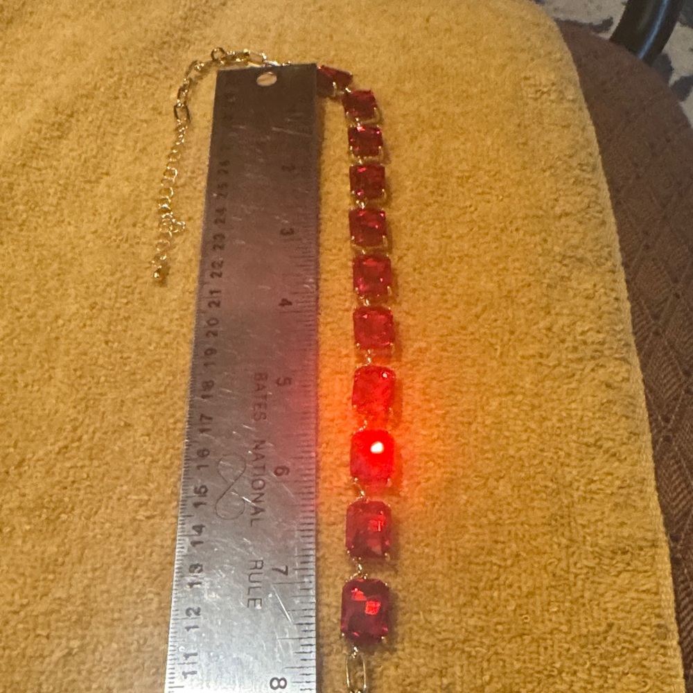 Red Gemstone Necklace Set - Picture 4 of 4